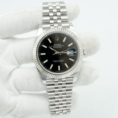 Rolex Datejust Black Dial 126334 Fluted Bezel Jubilee Bracelet 41MM 2021