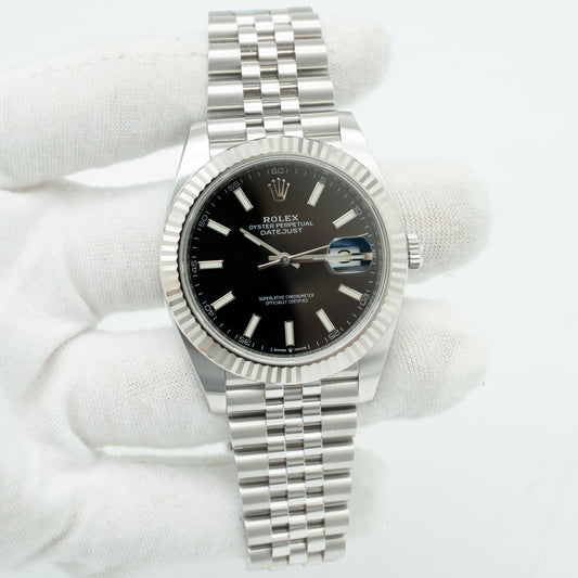 Rolex Datejust Black Dial 126334 Fluted Bezel Jubilee Bracelet 41MM 2021