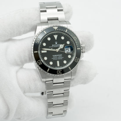ROLEX Submariner Date 41mm Oyster Black Ceramic 126610LN Box & Papers 2022