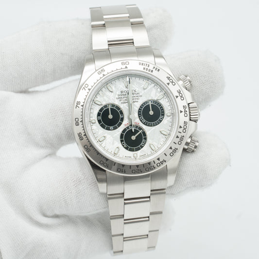 Rolex Daytona 116520 Steel White Gold Meteorite Dial 40mm