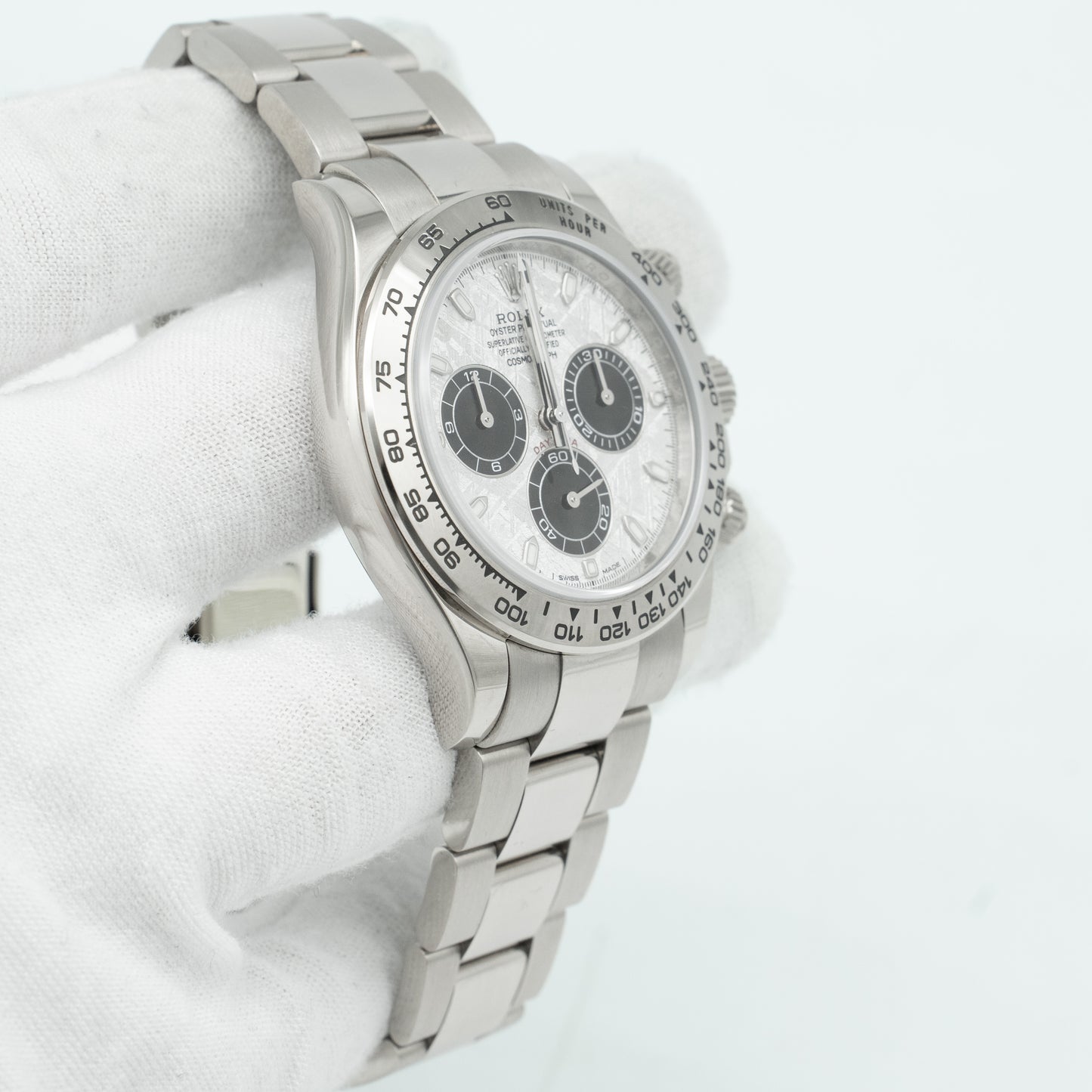 Rolex Daytona 116520 Steel White Gold Meteorite Dial 40mm