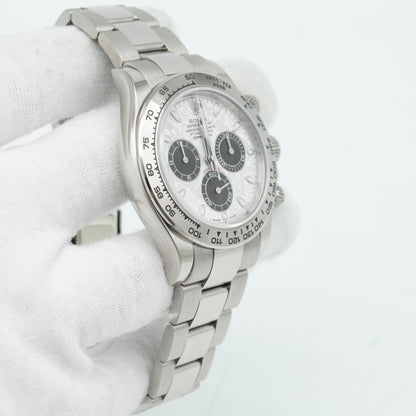 Rolex Daytona 116520 Steel White Gold Meteorite Dial 40mm