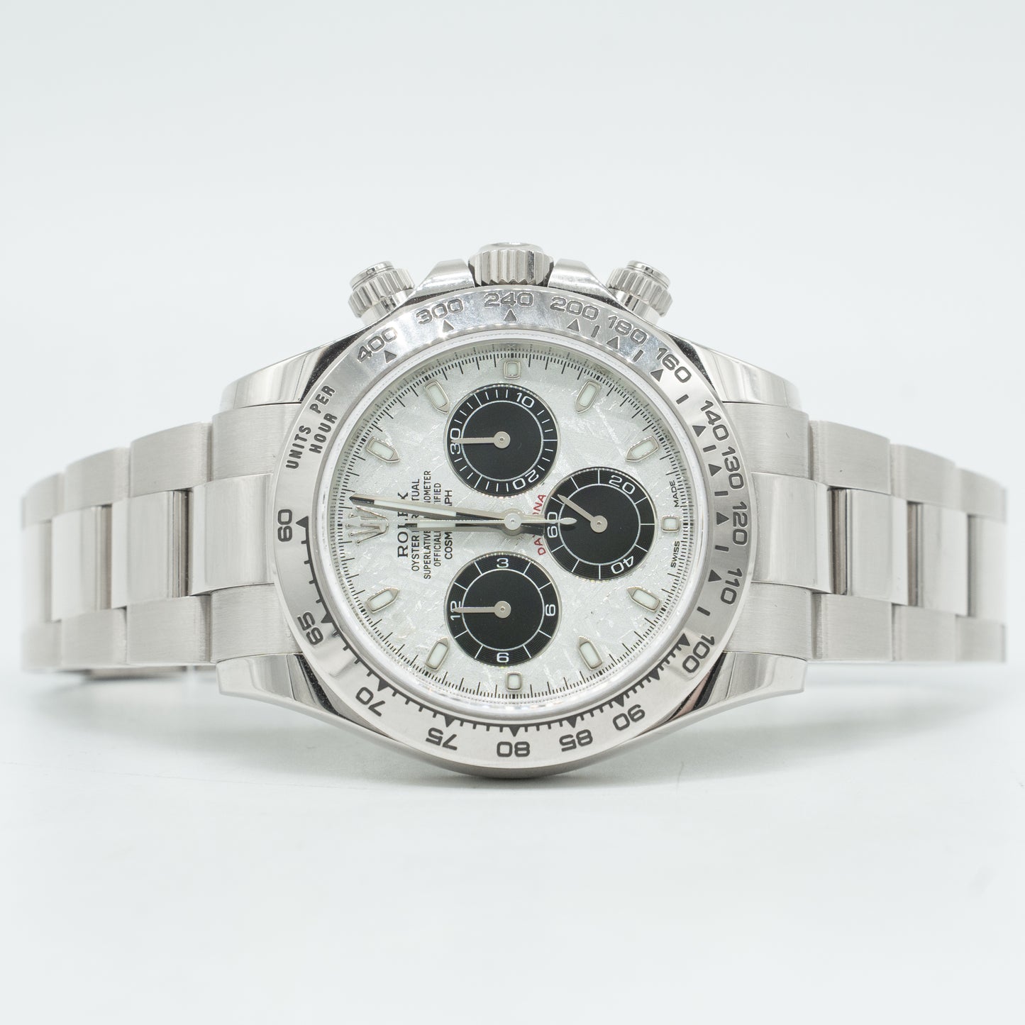 Rolex Daytona 116520 Steel White Gold Meteorite Dial 40mm