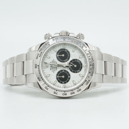 Rolex Daytona 116520 Steel White Gold Meteorite Dial 40mm