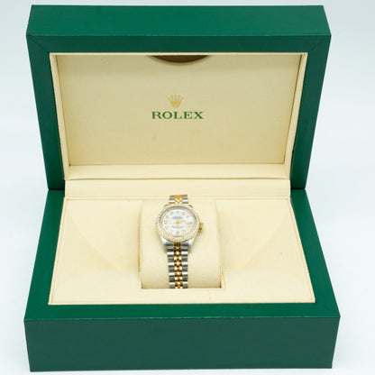 Rolex Datejust 79173 Diamond Two-Tone Jubilee Watch 26mm MOP Dial