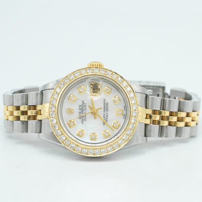 Rolex Datejust 79173 Diamond Two-Tone Jubilee Watch 26mm MOP Dial