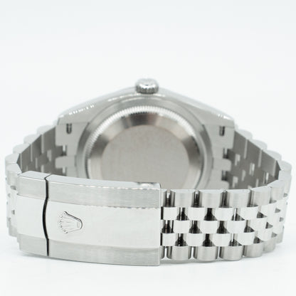 Rolex 126234 Steel Datejust 36 Fluted Bezel Wimbledon Rhodium Roman Dial Jubilee