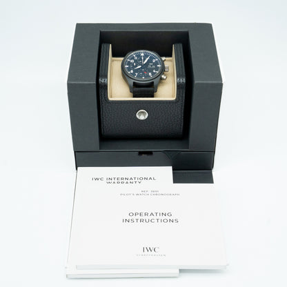 IWC Pilot Top Gun Chronograph IW389101 Automatic Black Dial Men's Watch 2021