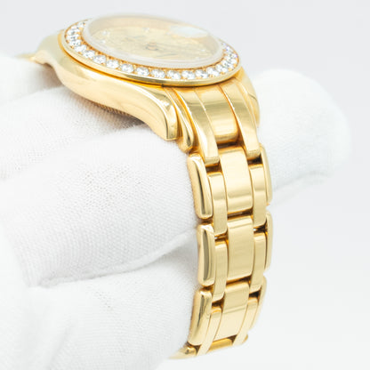 ROLEX 18K Yellow Gold Masterpiece Pearlmaster Factory Diamond 69298 B&P 1998