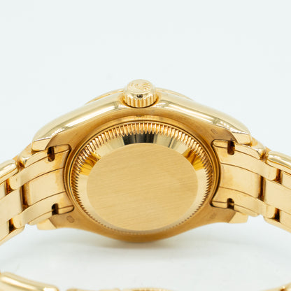 ROLEX 18K Yellow Gold Masterpiece Pearlmaster Factory Diamond 69298 B&P 1998