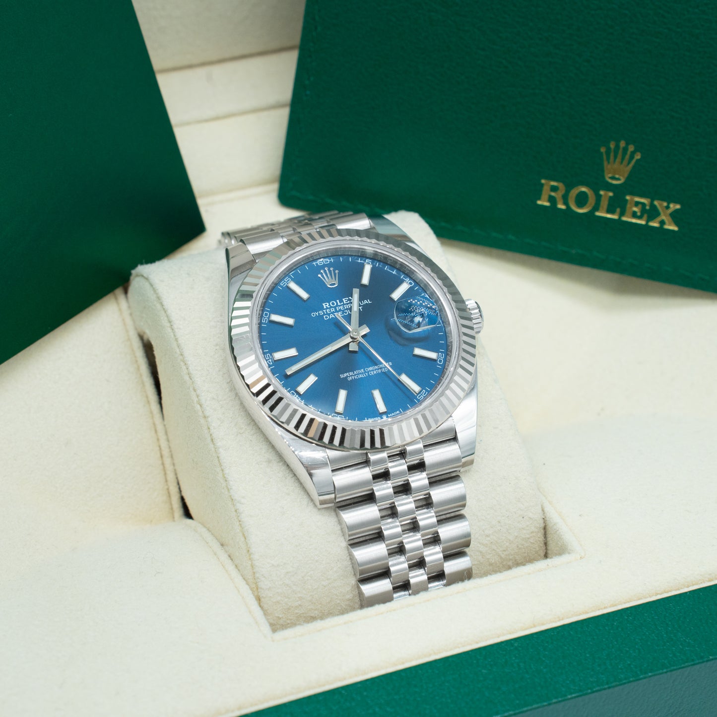 Rolex Datejust Blue Dial 126334 Fluted Bezel Jubilee Bracelet 41MM 2022