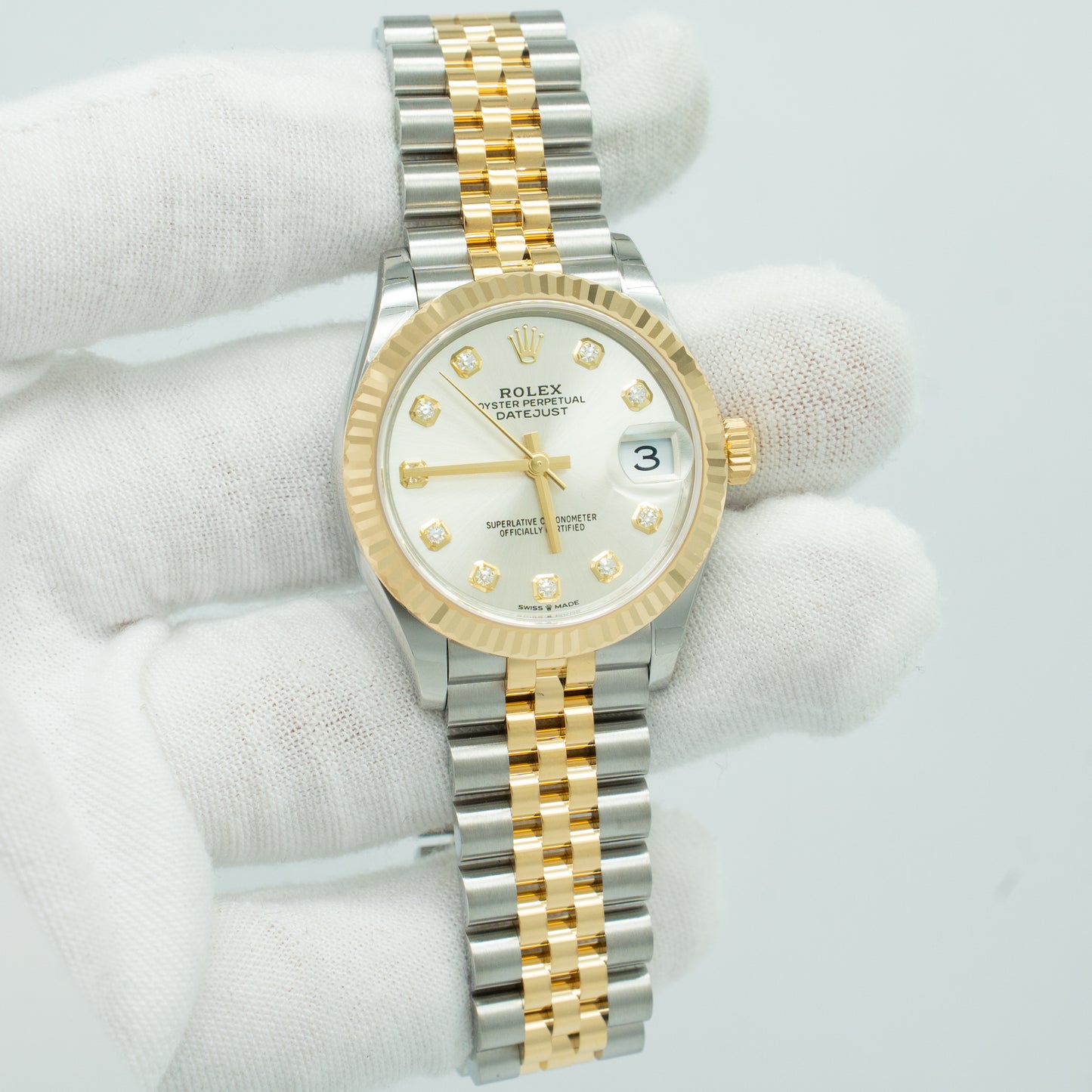 Rolex Datejust 31 Silver Diamond Dial Jubilee 278273 Full Set 2025