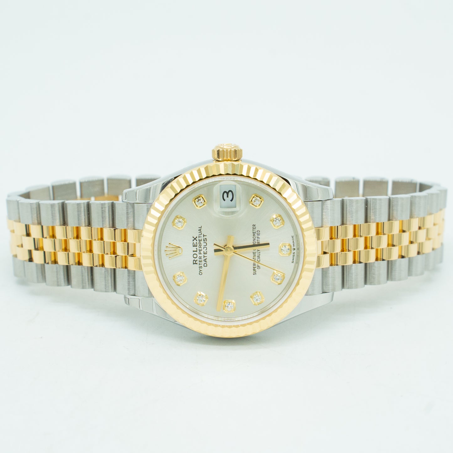 Rolex Datejust 31 Silver Diamond Dial Jubilee 278273 Full Set 2025