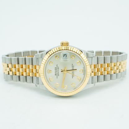 Rolex Datejust 31 Silver Diamond Dial Jubilee 278273 Full Set 2025