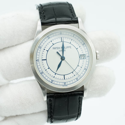 Patek Philippe Calatrava White Gold Silver Dial 38mm 5296G-001 B&P 2011