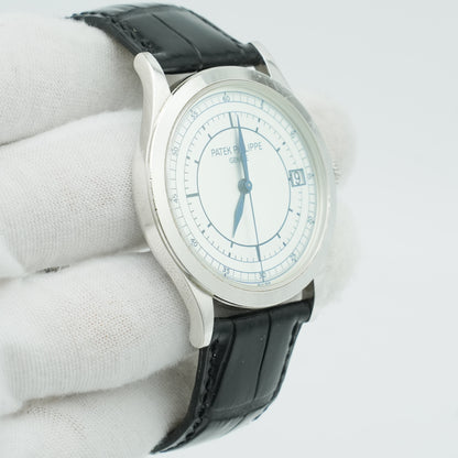 Patek Philippe Calatrava White Gold Silver Dial 38mm 5296G-001 B&P 2011