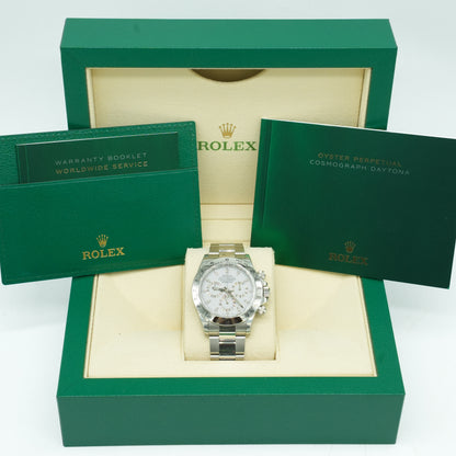 Rolex Daytona Cosmograph 116520 40mm White dial stainless steel Watch B&P 2013