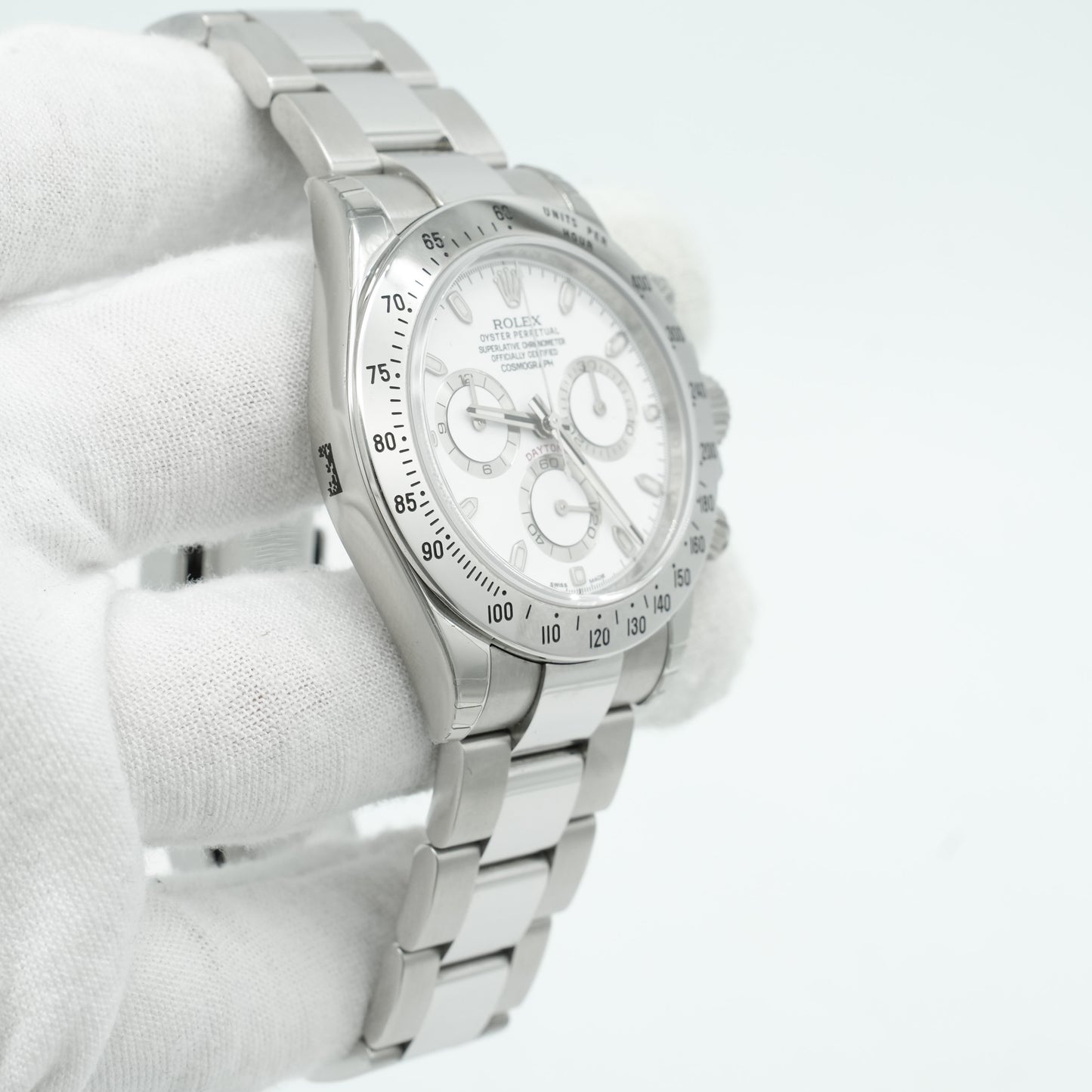 Rolex Daytona Cosmograph 116520 40mm White dial stainless steel Watch B&P 2013