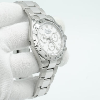 Rolex Daytona Cosmograph 116520 40mm White dial stainless steel Watch B&P 2013