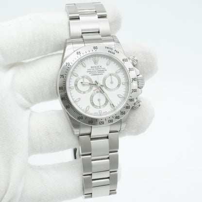 Rolex Daytona Cosmograph 116520 40mm White dial stainless steel Watch B&P 2013