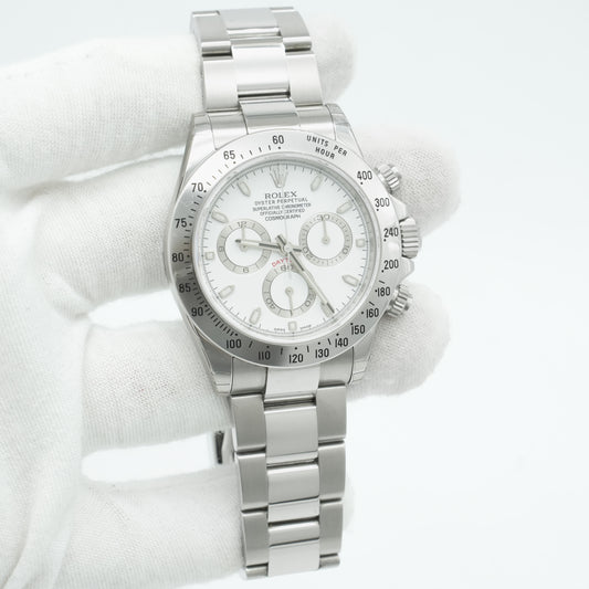Rolex Daytona Cosmograph 116520 40mm White dial stainless steel Watch B&P 2013