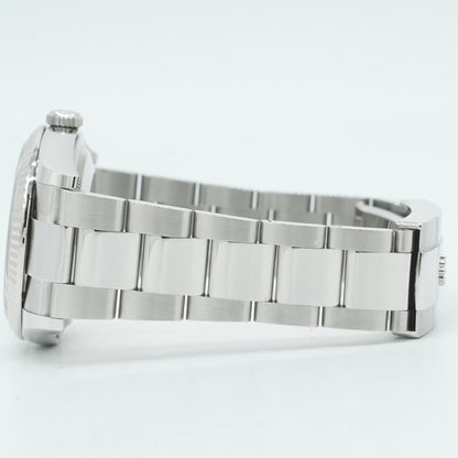 New Rolex 126234 Steel Datejust 36 Fluted Bezel Black Diamonds Dial B&P 2025