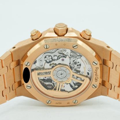 Audemars PIGUET ROYAL OAK CHRONOGRAPH 18K ROSE GOLD 26239OR BLUE DIAL FULL SET