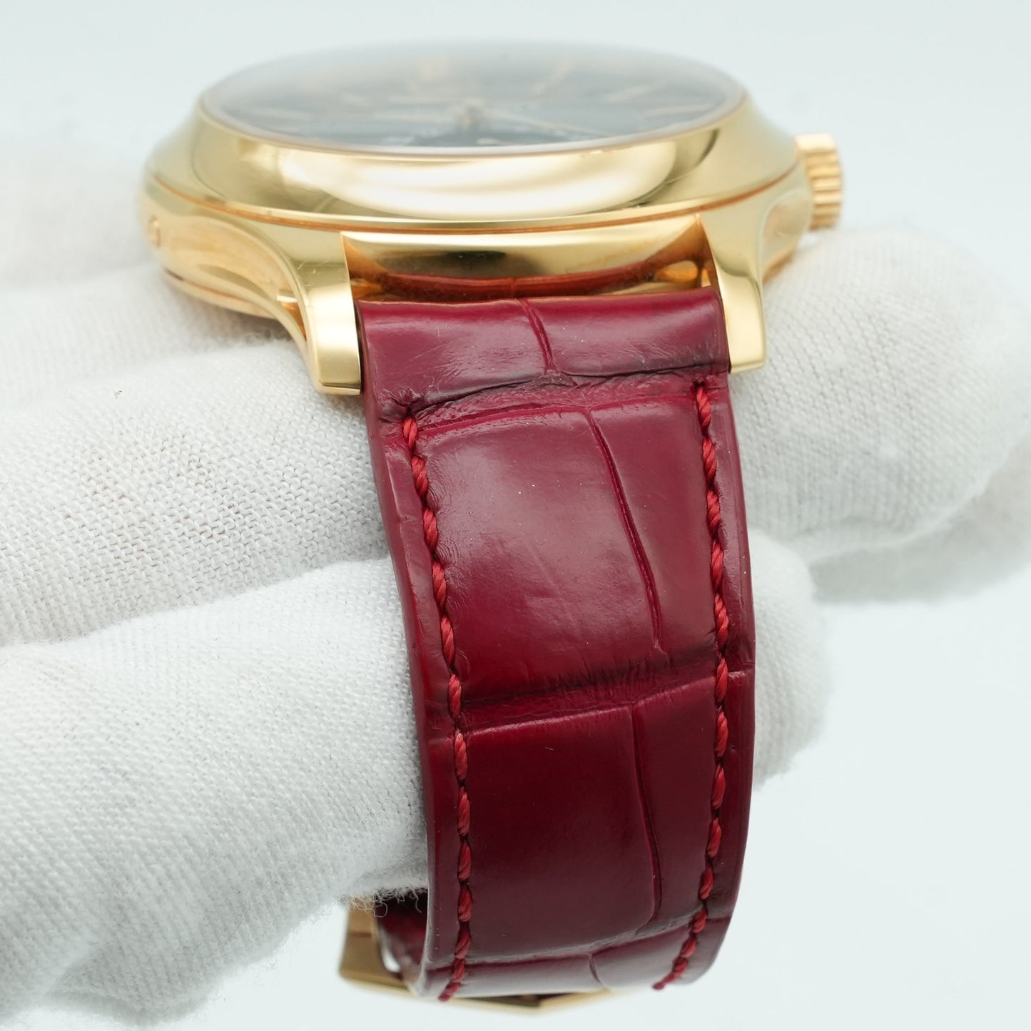 Patek Philippe Annual Calendar 5205R-010 18k Rose Gold Black Dial Box & Papers