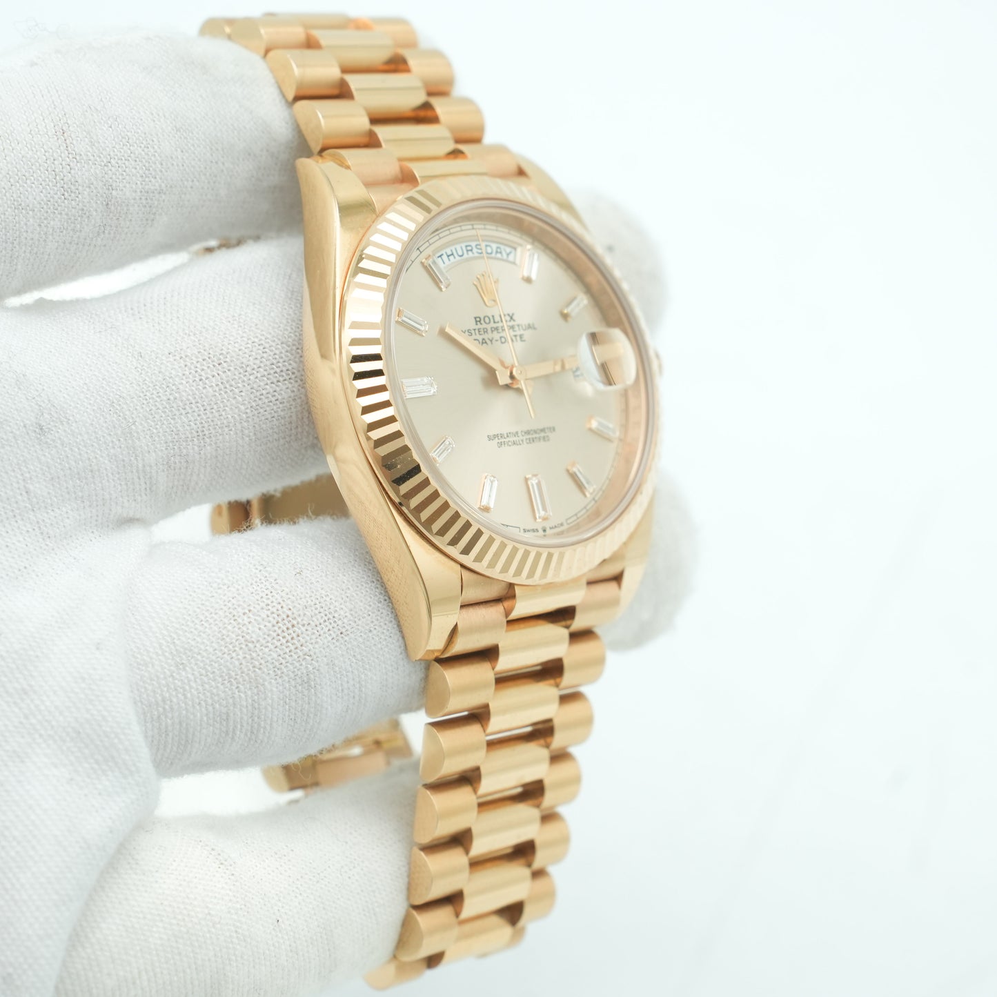 Rolex Day Date 40mm Sundust Dial 228235 Box & Papers 2023