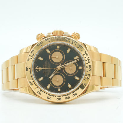 Rolex Daytona 116505 Chronograph 40mm Black Dial 18K Rose Gold BP 2017
