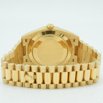 Rolex Day-Date 40 President 228238 Black Stick Yellow Gold Box & Paper