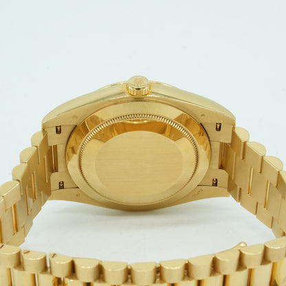 Rolex Day-Date 40 President 228238 Black Stick Yellow Gold Box & Paper