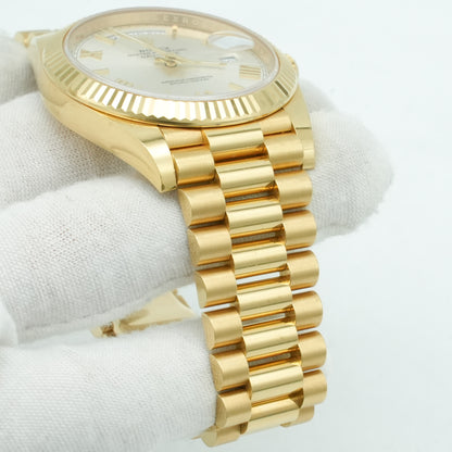 Rolex Day-Date II President 41mm Silver Roman 18K Yellow Gold 218238 BP 2022