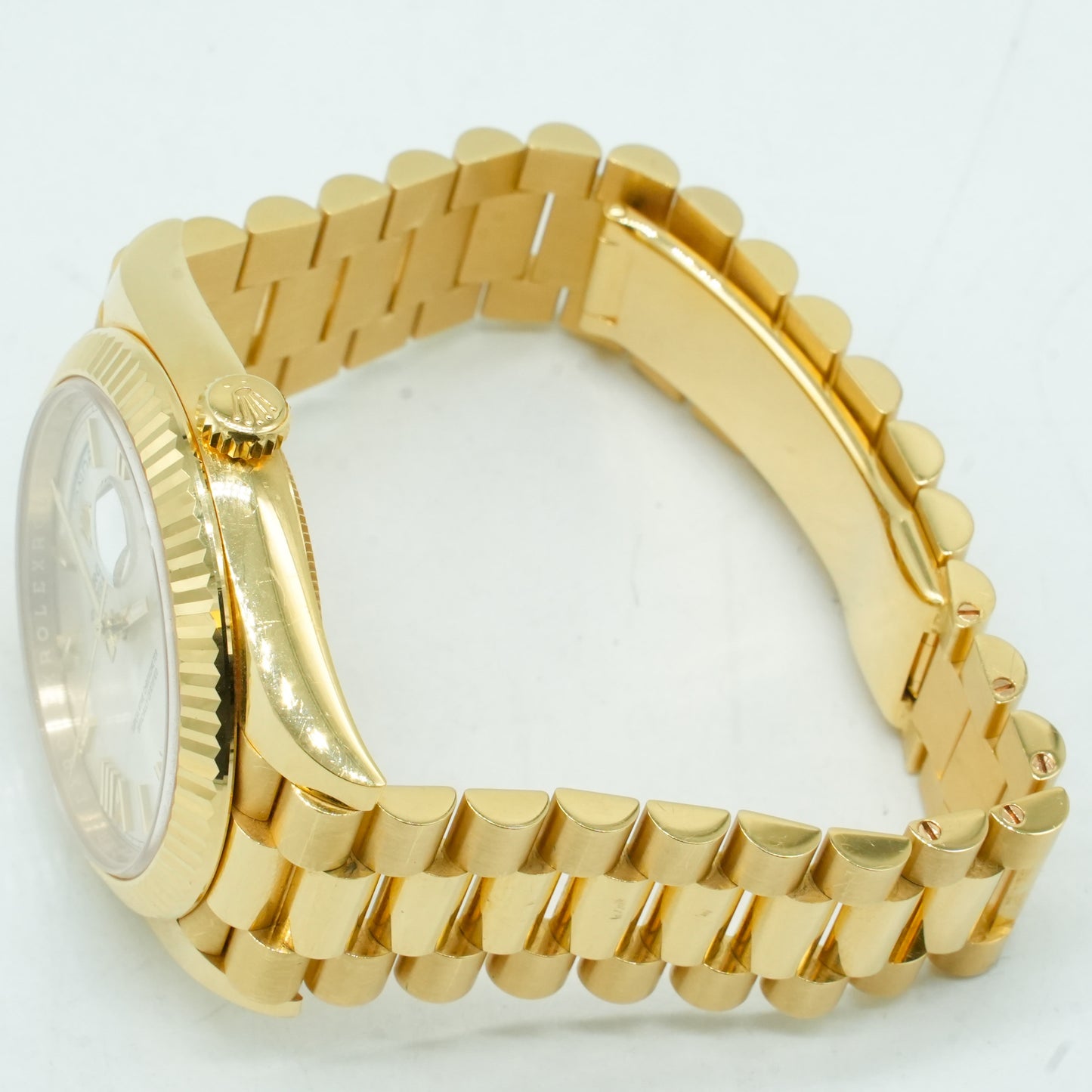 Rolex Day-Date II President 41mm Silver Roman 18K Yellow Gold 218238 BP 2022