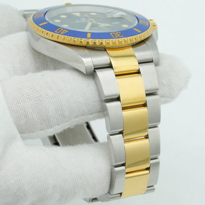 Rolex Submariner Date 18k Yellow Gold/Steel Ceramic Blue Mens 41mm 126613lb