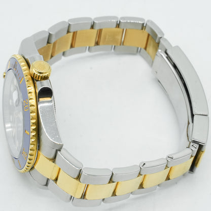 Rolex Submariner Date 18k Yellow Gold/Steel Ceramic Blue Mens 41mm 126613lb