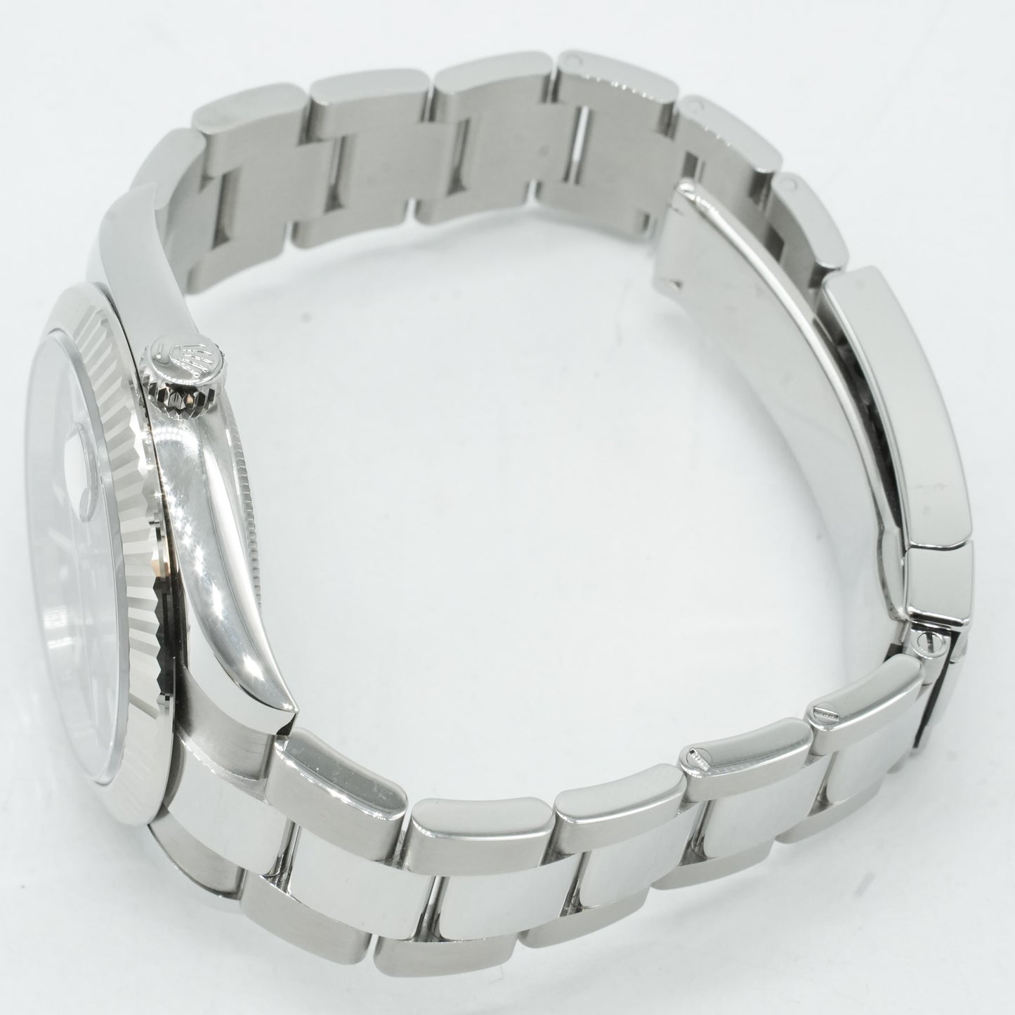 Rolex 41mm DateJust Steel Watch w/Black Dial & Fluted Bezel 116334 BP 2025