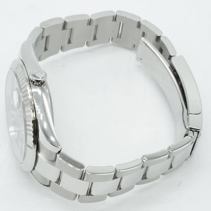 Rolex 41mm DateJust Steel Watch w/Black Dial & Fluted Bezel 116334 BP 2025