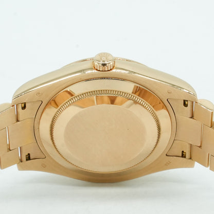 ROLEX Day-Date II Diamond 2 Ruby 218235 Rose Gold 18K B&P 2016