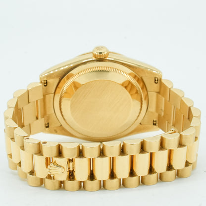 ROLEX Day-Date 36 118238 Yellow Diamond Champagne Dial
