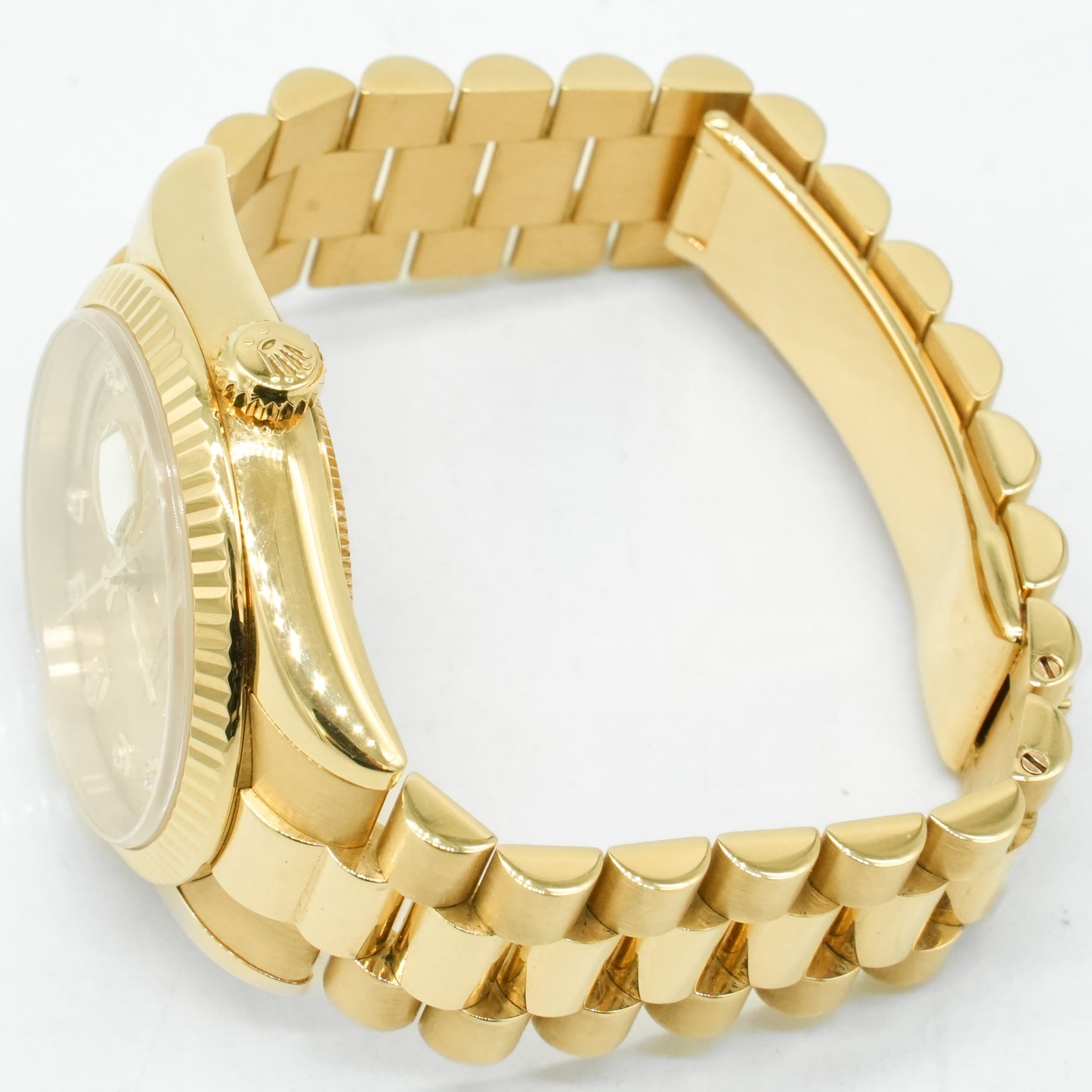 ROLEX Day-Date 36 118238 Yellow Diamond Champagne Dial