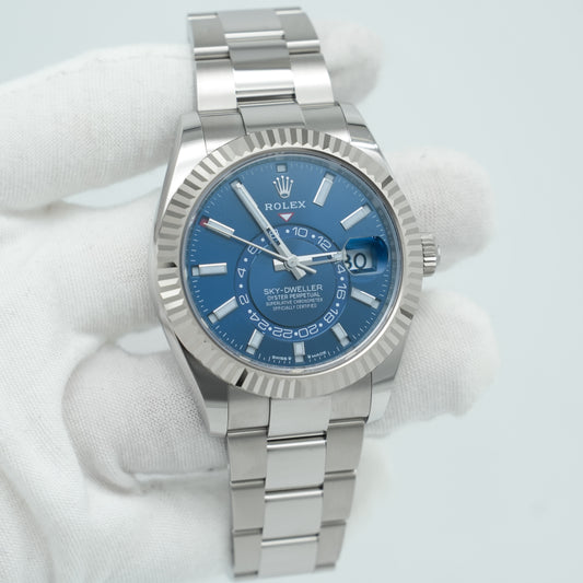 Rolex Sky-Dweller 42mm Blue Dial Watch Ref 336934