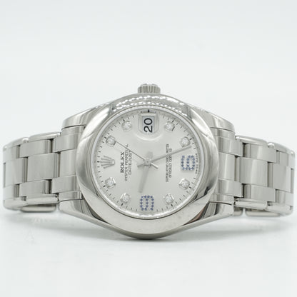Rolex Lady-Datejust PearlMaster 34mm 81209 White Gold Factory Diamonds