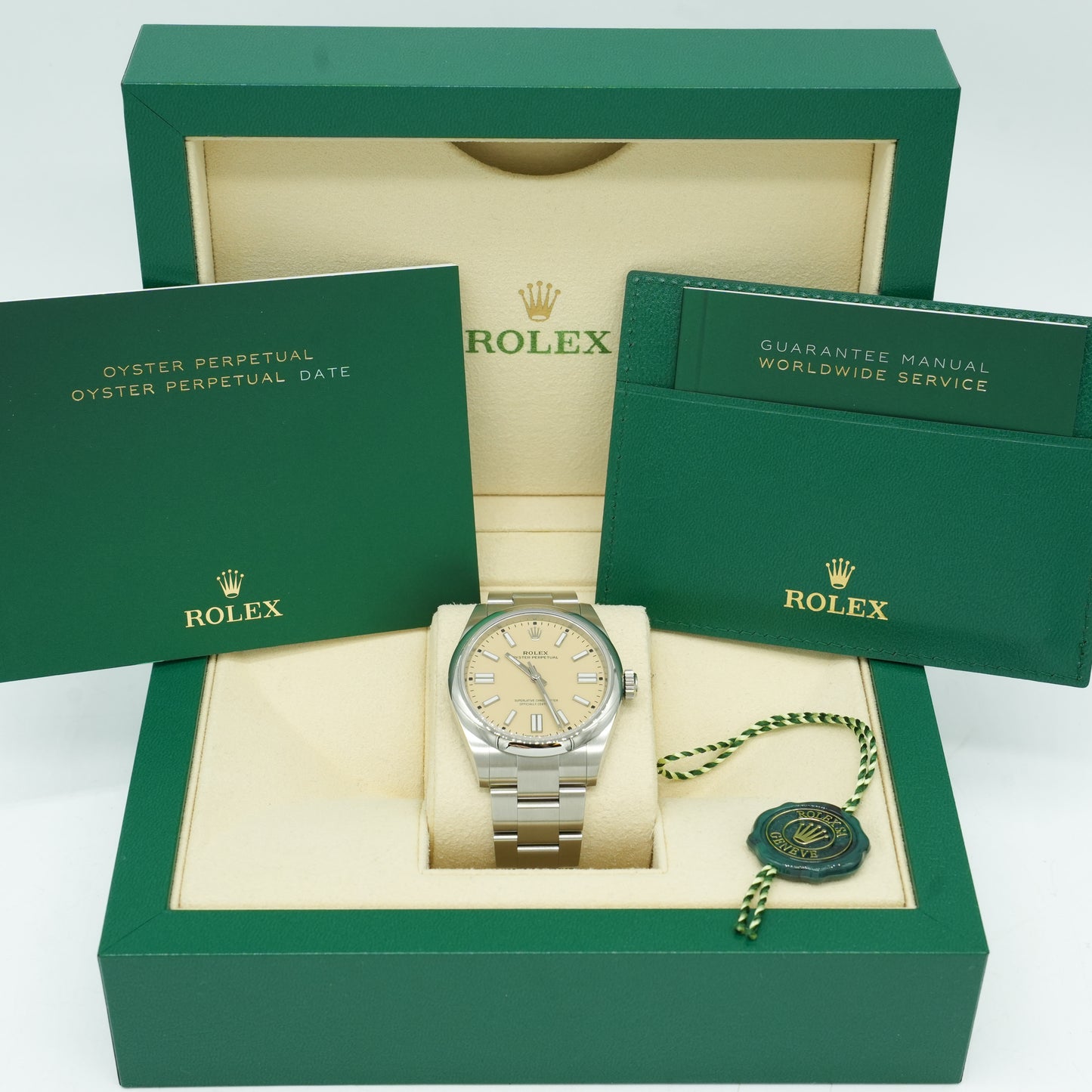 Rolex Oyster Perpetual 41mm 134300 Steel Beige Dial Oyster Bracelet