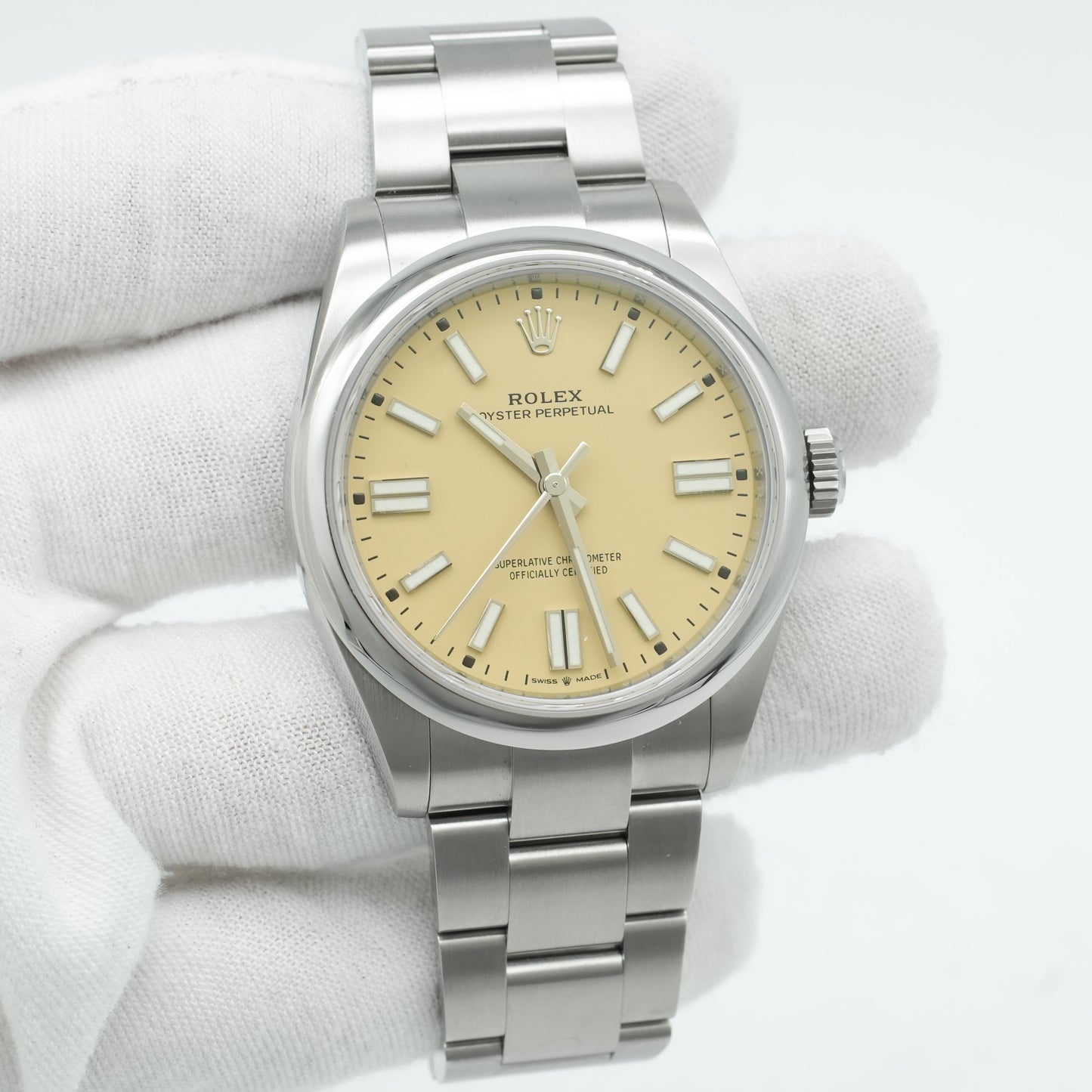 Rolex Oyster Perpetual 41mm 134300 Steel Beige Dial Oyster Bracelet