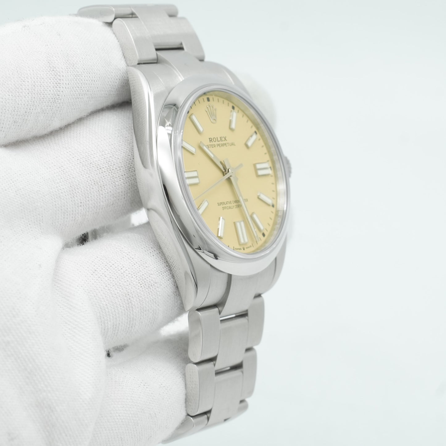 Rolex Oyster Perpetual 41mm 134300 Steel Beige Dial Oyster Bracelet