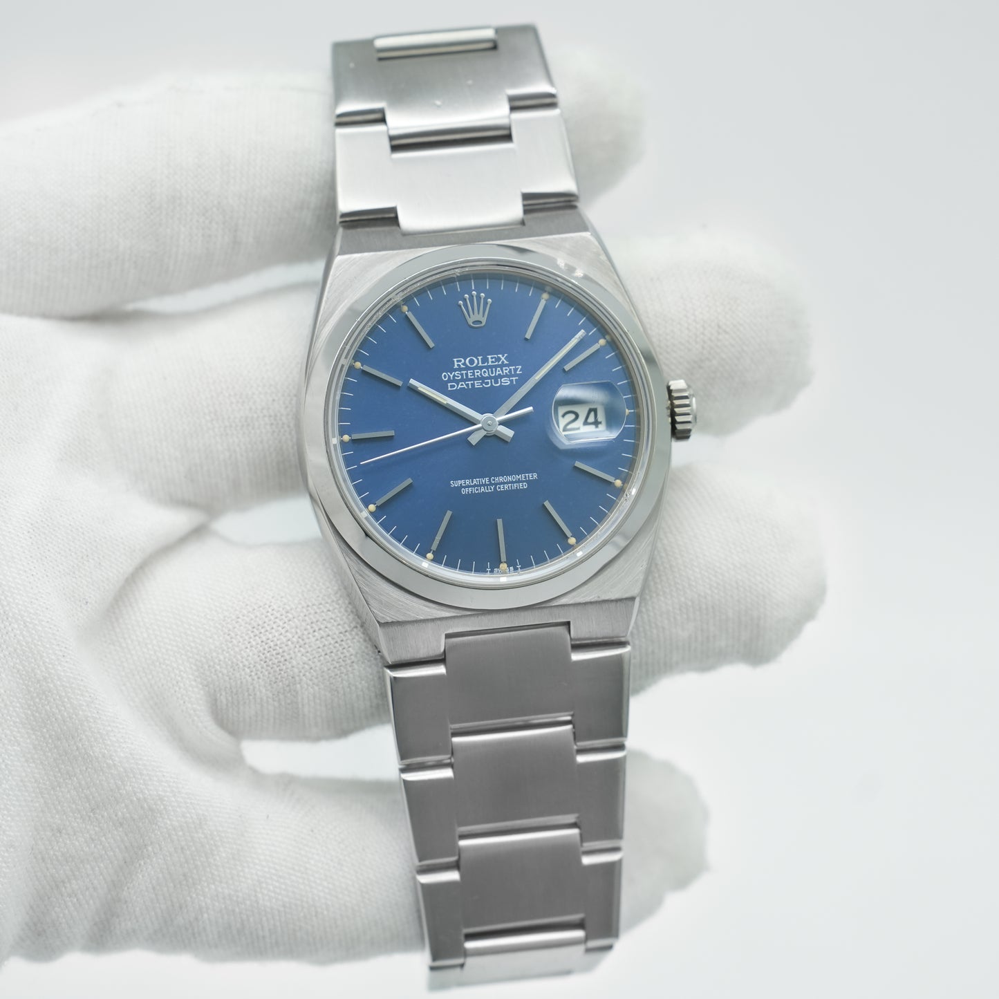 Rolex Datejust Oysterquartz 17000 36MM Blue Dial Stainless Steel