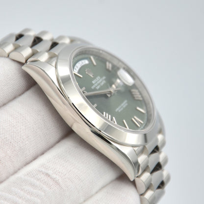 Rolex 228206 Day Date President Platinum Green 40mm with box & papers New 2022