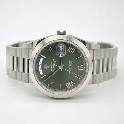 Rolex 228206 Day Date President Platinum Green 40mm with box & papers New 2022