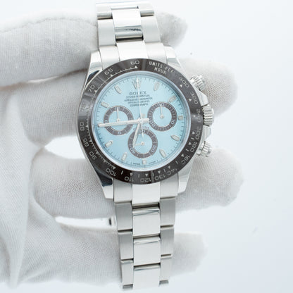 Rolex Daytona 116506 Platinum Glacier Blue dial 40mm Original Box